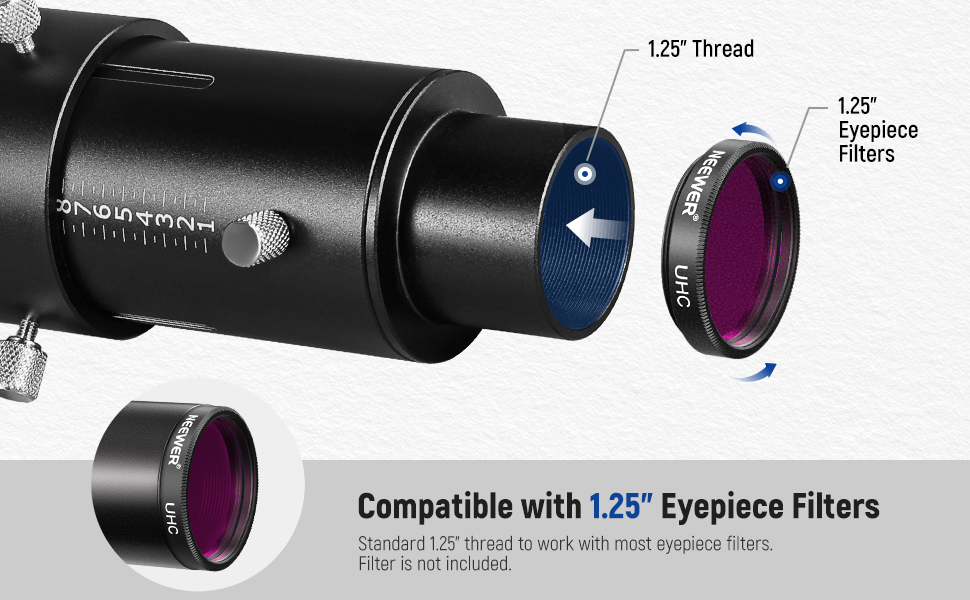 NEEWER 1.25” Variable Telescope Camera Adapter & 1.25" Extension Tube