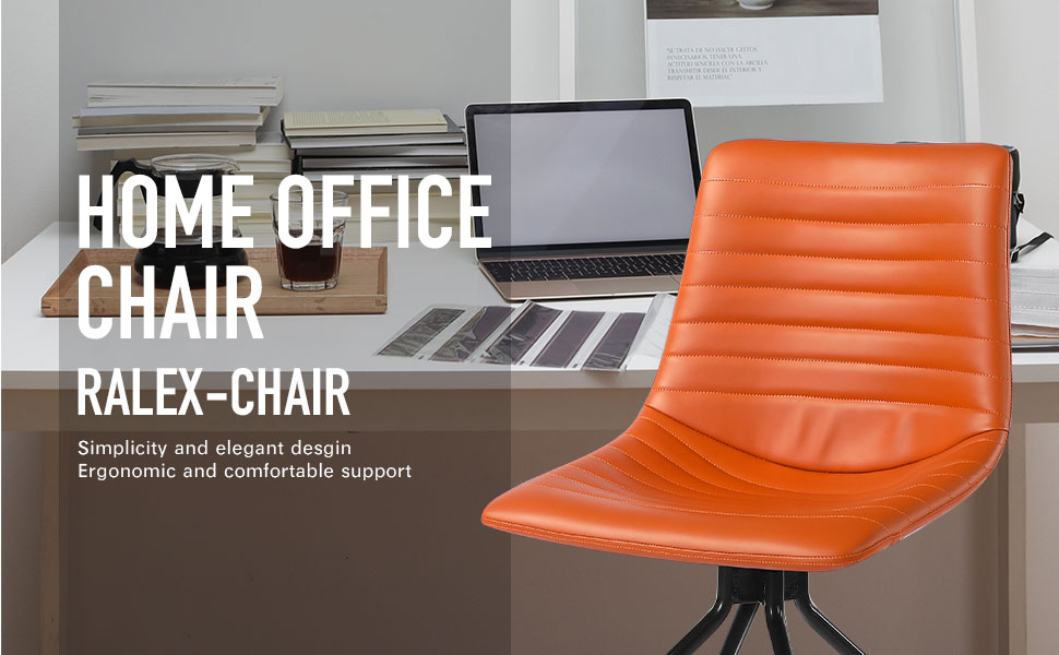 ralexchair Leather Office Chair Set of 2, 360° Swivel Desk Chair
