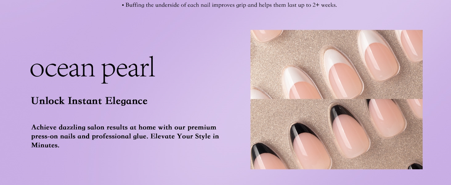 natural french tip nails