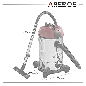 Arebos Aspiradora industrial | aspiradoras potentes 1800 W ...