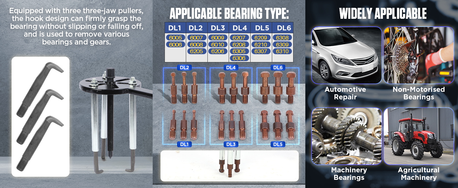 Bearing Puller 21in1 Bearing Puller Kit No Damage to