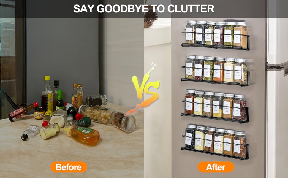 spice rack with jars