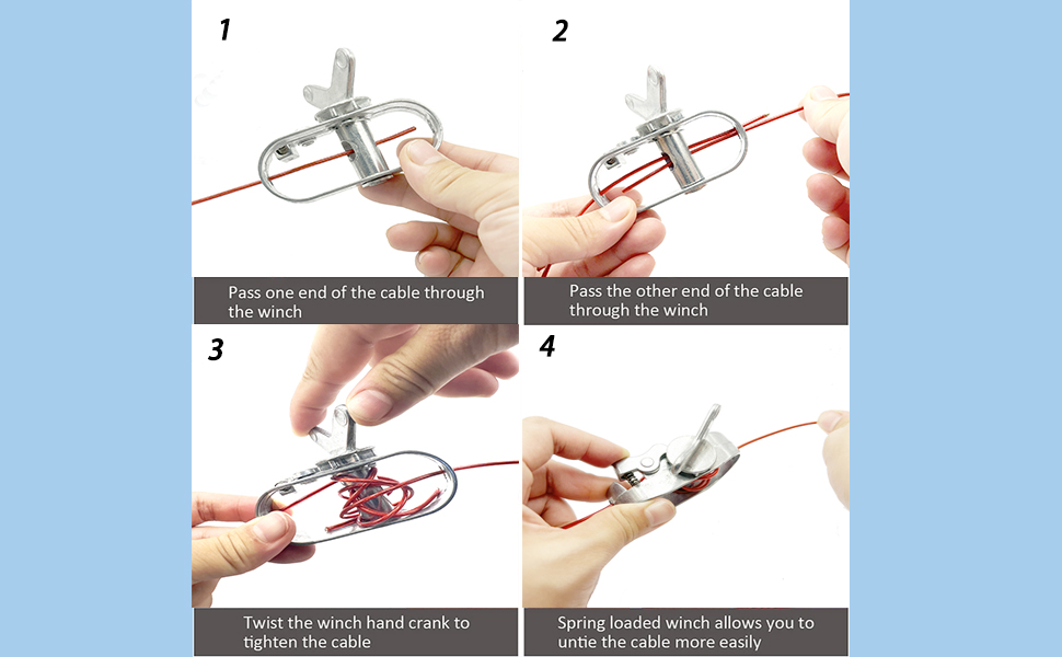 Pool Cover 100’ Cable & Winch Pool Cover Cable and