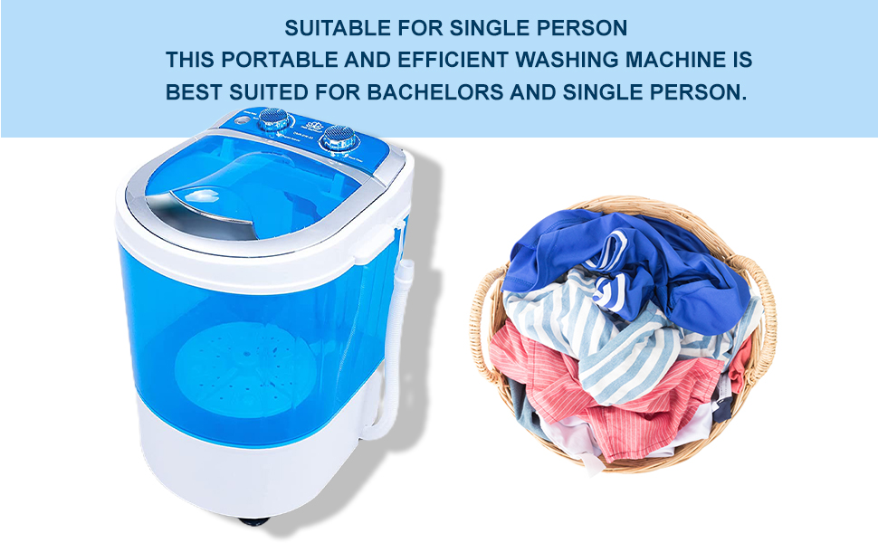 DMR 3kg 2 Star Portable Washing Machine Only Washer (No Dryer