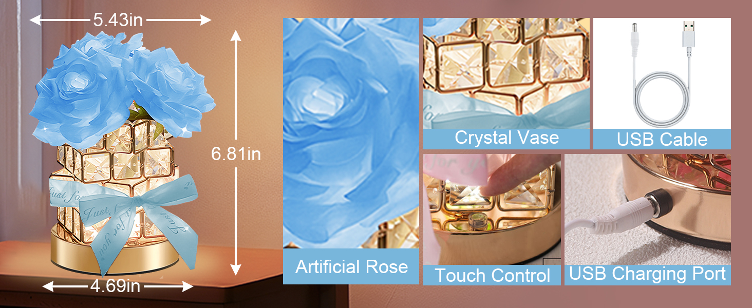 rose lamp women birthday gifts