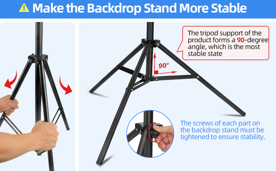 Photo Backdrop Stand, 10x6.5ft Heavy Duty Background Stand for Photoshoot