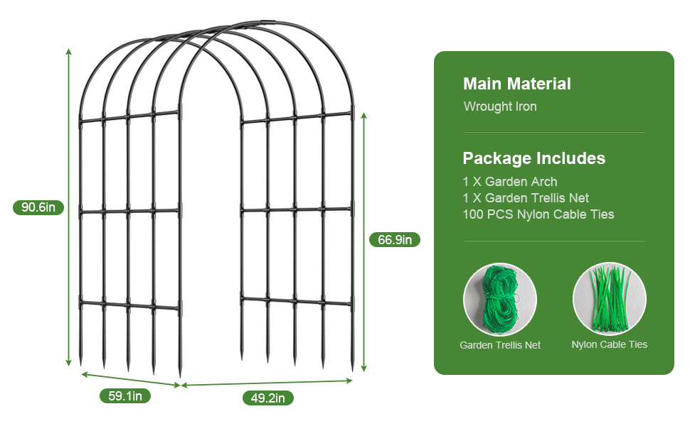 arched trellis for climbing plants outdoor