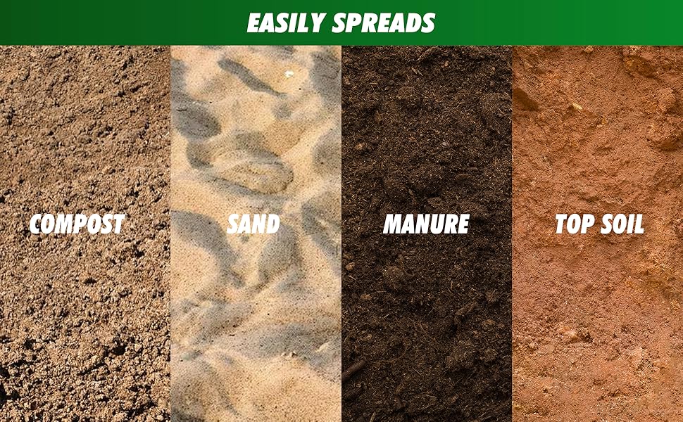 Luckday 24” Compost Spreader, Peat Moss Spreader