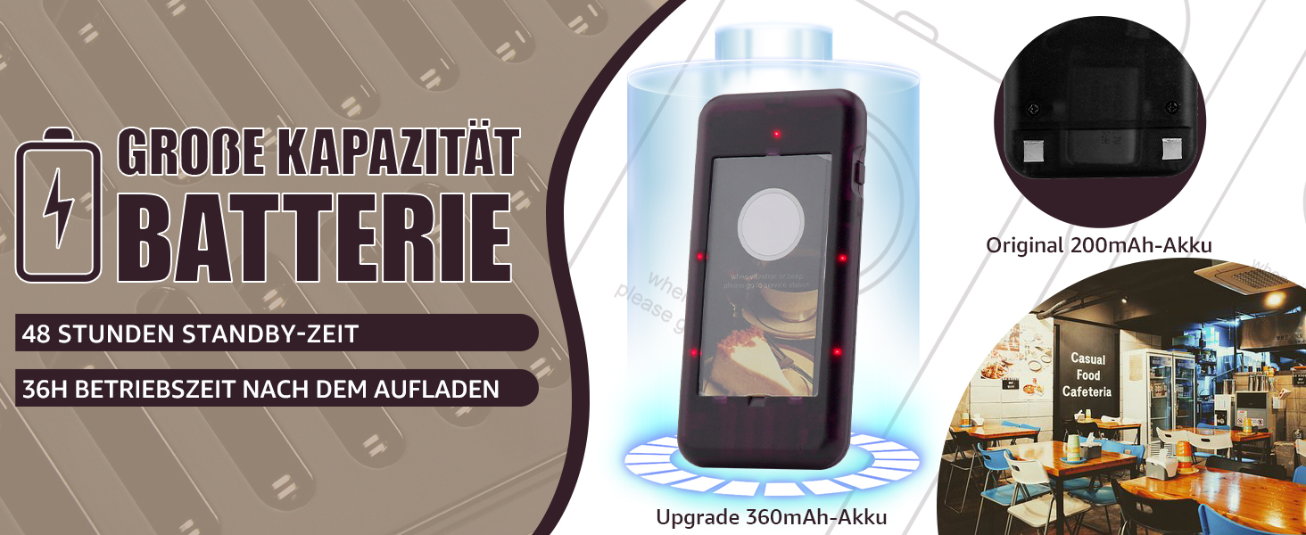 Retekess T112 Pager System, Pager Gastronomie, 36 Stunden Arbeitszeit