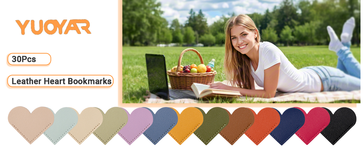 leather heart bookmark