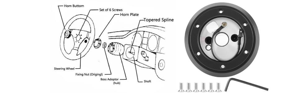 Amazon.com: Car Steering Wheel Hub,Steering Wheel Hub Adapter ...
