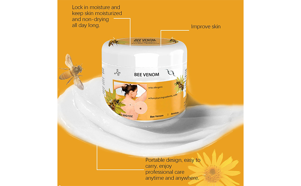 Bee Venom Wart and Tag Remover, Bee Venom Mole and Wart Treatment Cream, Tag Recede Bee Venom