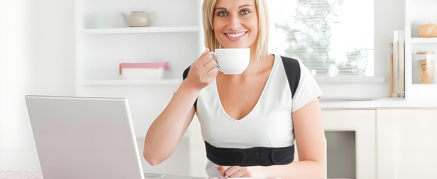 Universal Fit Adjustable Upper Back Brace For Clavicle To Support Neck Back and Shoulder Pain Relief