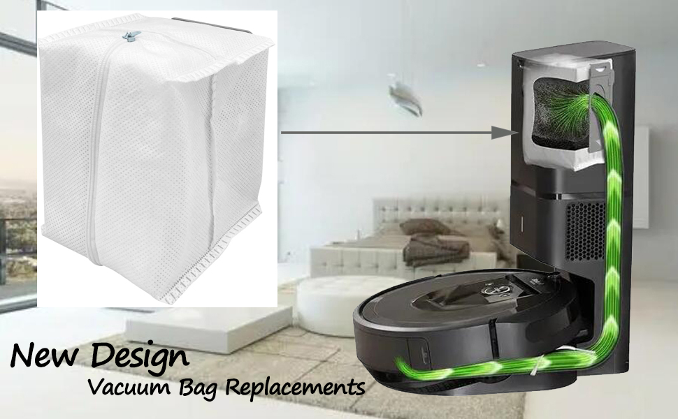 8 Packs Reusable Vacuum Bags for iRobot Roomba i7, i7