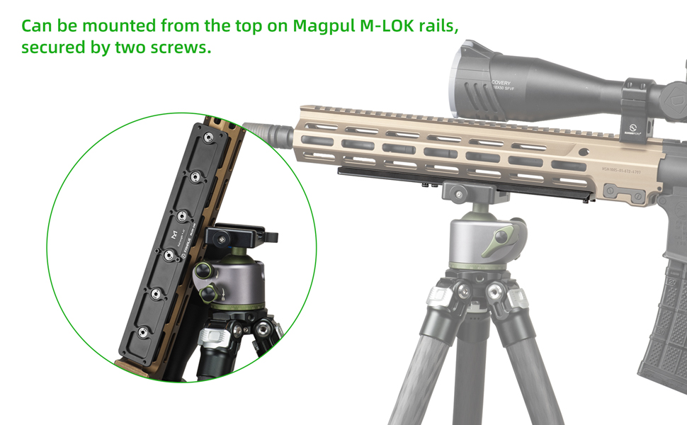FANAUE MLok Arca Rail Tripod Mount Adapter Compatiable