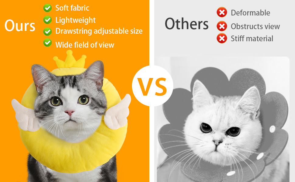 Adjustable Protective Collar for Cat and Puppy，Soft Pet