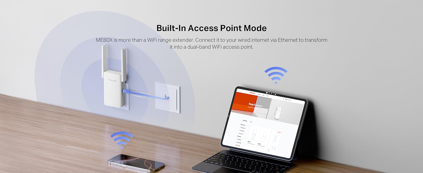 Mercusys AX3000 Wi-Fi 6 Range Extender - ME80X 4dcae987 c08c 4cde 8d60 76d47218321d. CR0,0,2928,1200 PT0 SX1464 V1 - Mercusys AX3000 Wi-Fi 6 Range Extender - ME80X