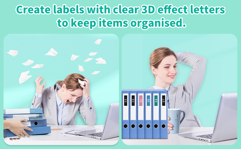 Embossing Label MakerMemoking E975 3D Embossed Label Maker with 6