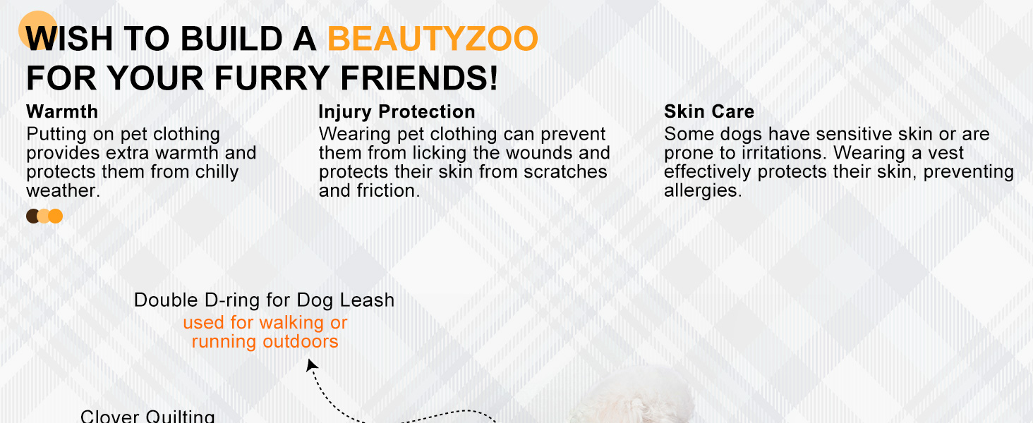 BEAUTYZOO Winter Dog Coat with Harness Built in, Warm Dog