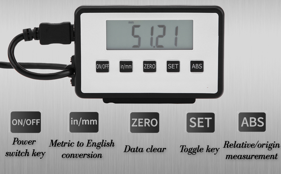0600mm Accurate Readout Scale Digital Linear Scale LCD Readout Kit for Milling Machines Lathes