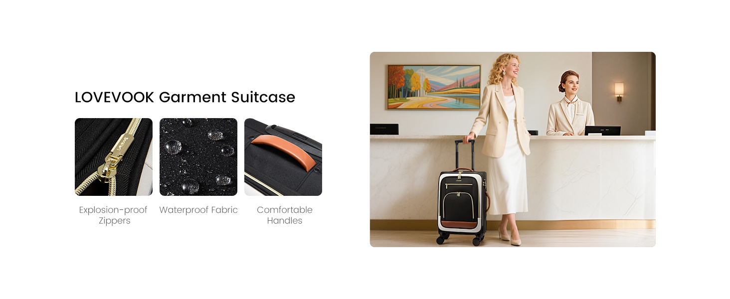 LOVEVOOK Carry On Luggage 22x14x9 Airline Approved, 20 Inch Suitcases Wheels Carry on Suitcase