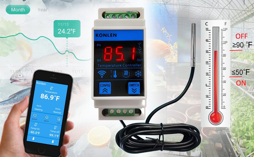Tuya WIFI temperature controller with history record