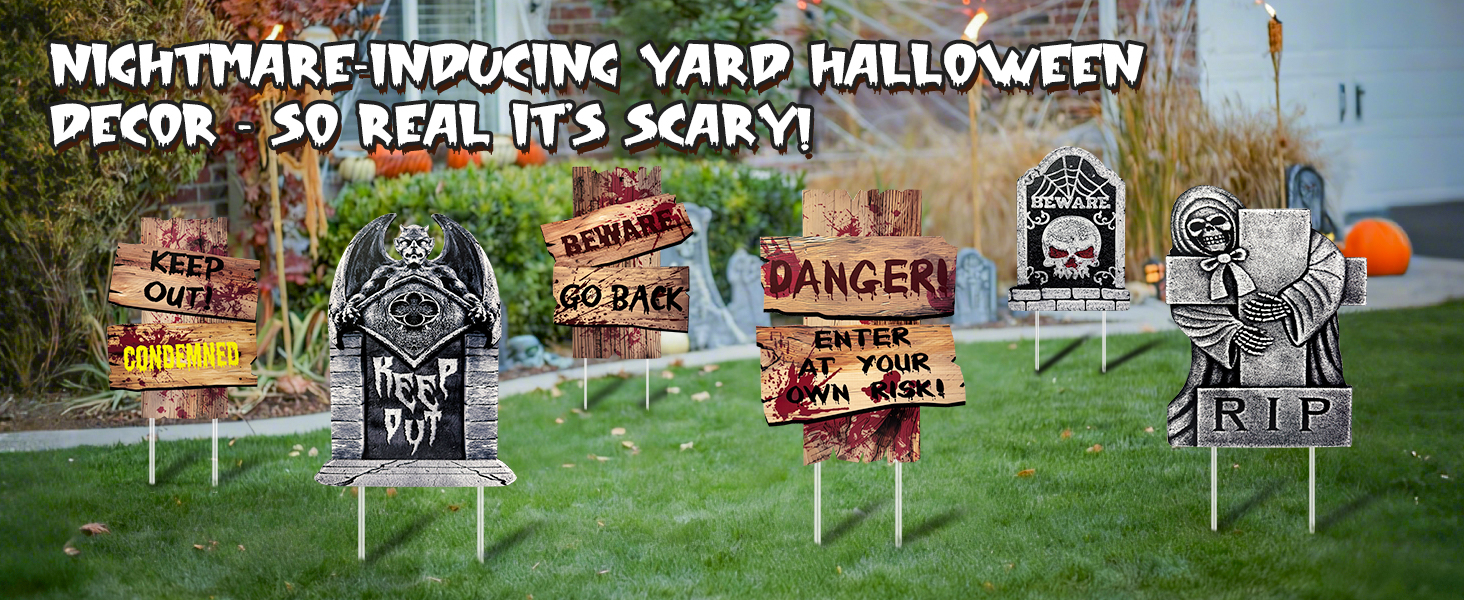 tombstones halloween decor