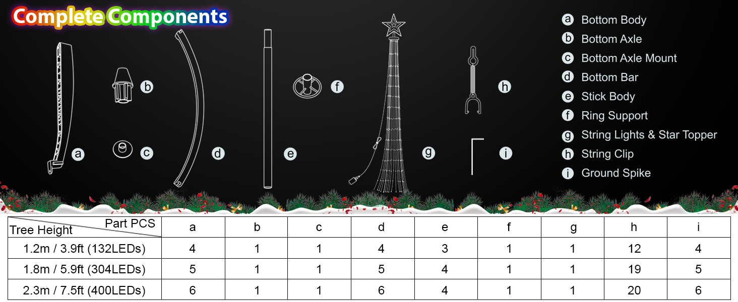 30+ Modes Smart Prelit Christmas Cone Tree with Lights and