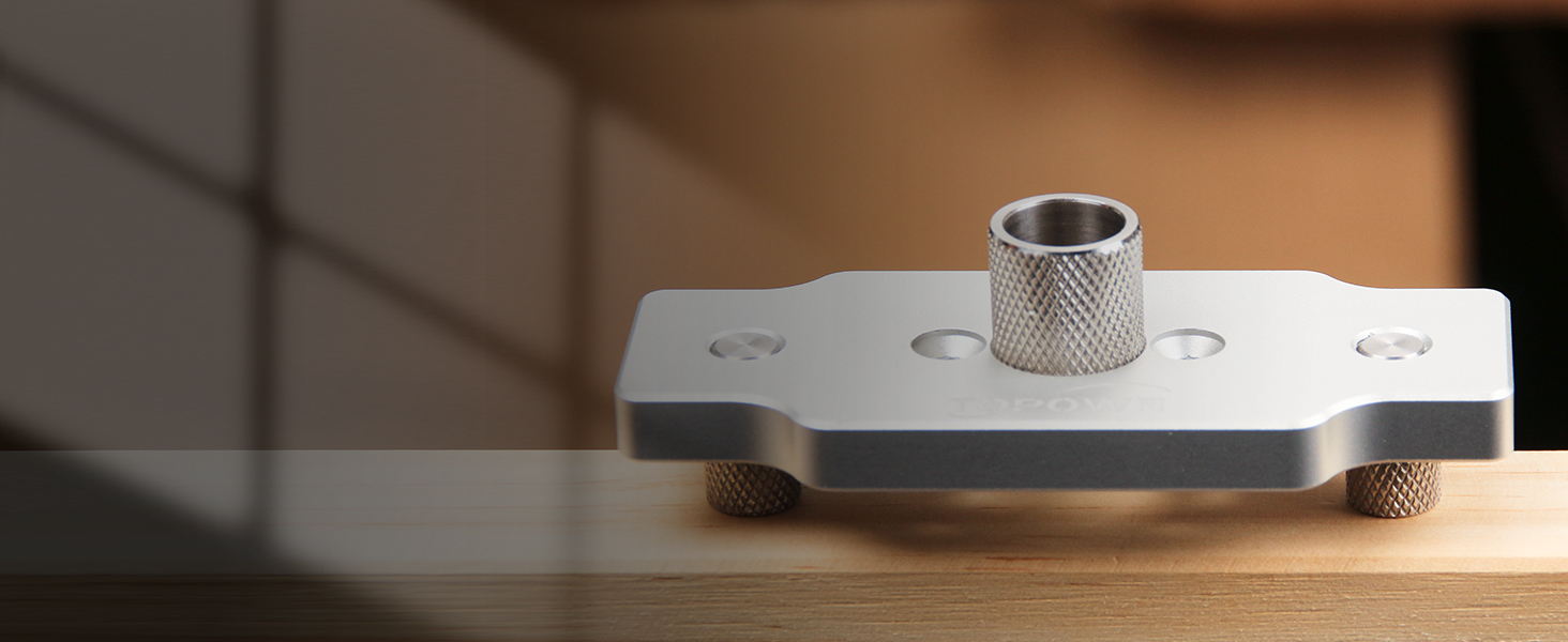 TOPOWN Aluminum Dowel Jig Kit Floating Shelf Bracket Jig 1/2 Inch Dowel