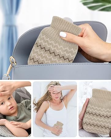 Hot Water Bottle with Knited Cover