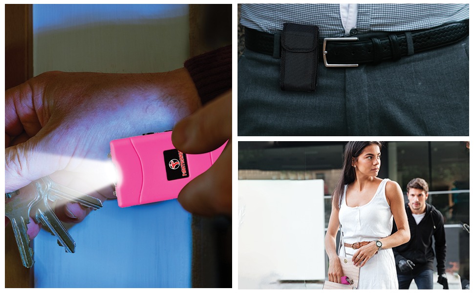 FIGHTSENSE Mini Stun Gun & Pepper Spray Combo Pack for