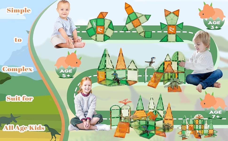 Tiles Dinosaurs Toys Building