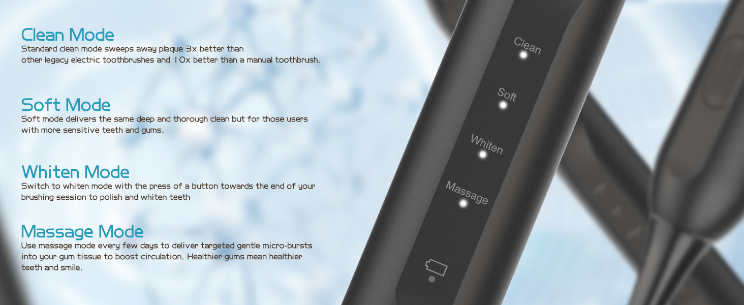 4 mode operation, smart vibration timers