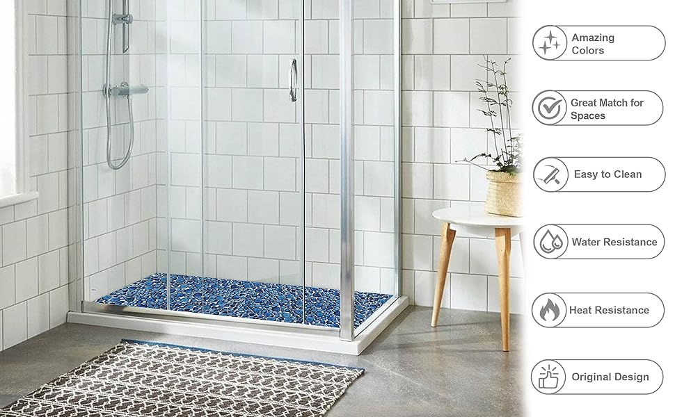wall backsplash shower floor accent wall tile