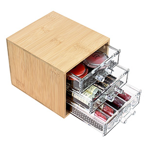 bamboo storage organizer bamboo display cases cosmetic organizer office desk organizer storage