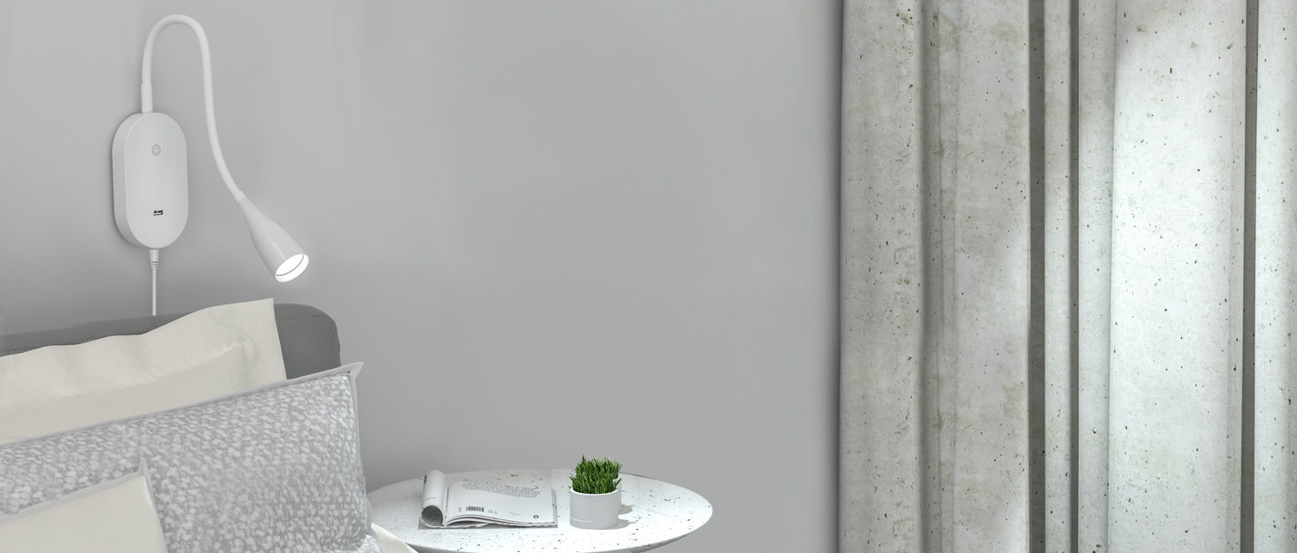 PRINCEWAY LED Wall Mount Reading Lights for Books in Bed, Touch