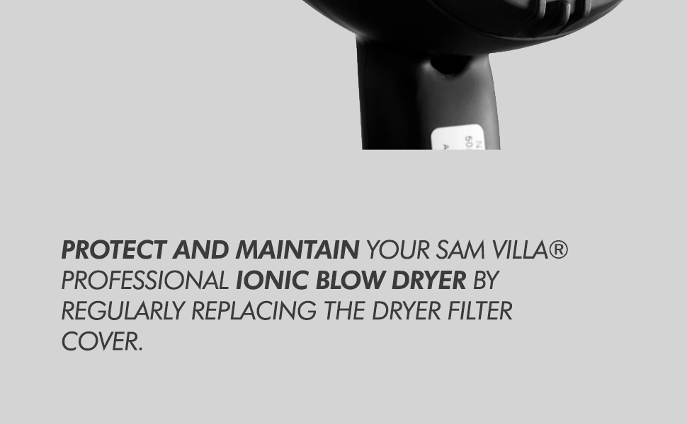 Sam Villa Signature Series Ionic Professional Hair Dryer Replacement Cover With Mesh