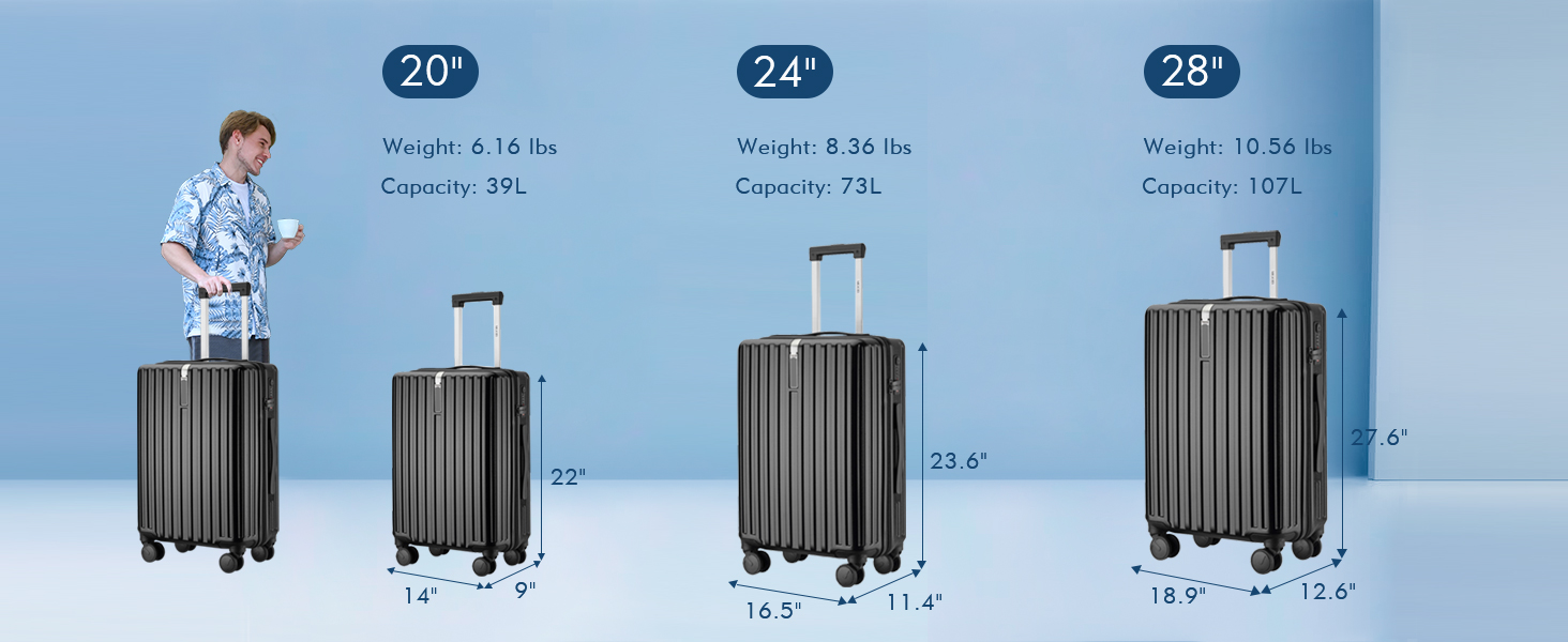 More size choice for your travel and business