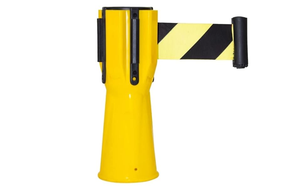 Retractable Traffic Cone Tape 3 Meter Yellow Safety Cone Emergency Warning Tape Cone