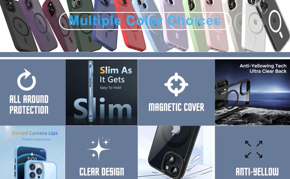 transparent iphone magnetic cover