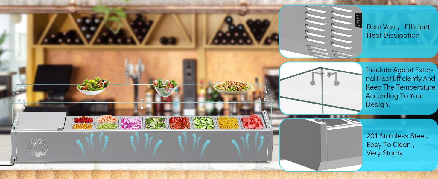 Countertop Refrigerated Condiment Station