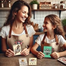 Sisters playing Gamrana Paris Pastries