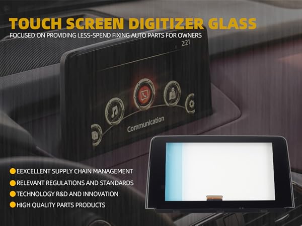 Uconnect 8" Touch Screen Glass Digitizer Navigation Radio Mazda CX9 cx 9 2016 2017 2018 2019