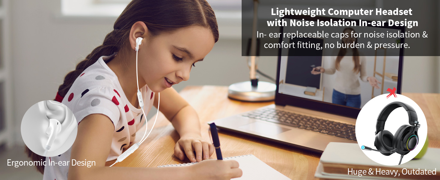 usb earbuds with microphone for pc