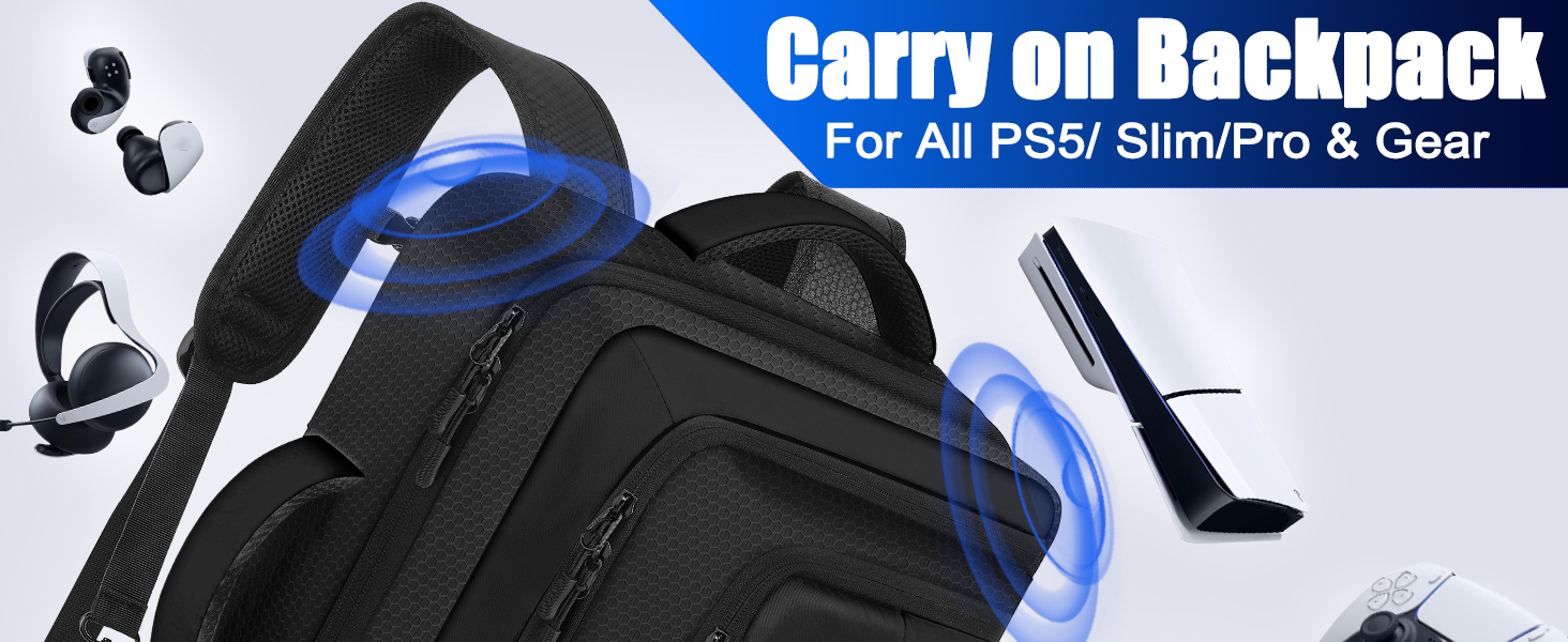 ps5 ps5 slim ps5 pro backpack bag carry case (7)