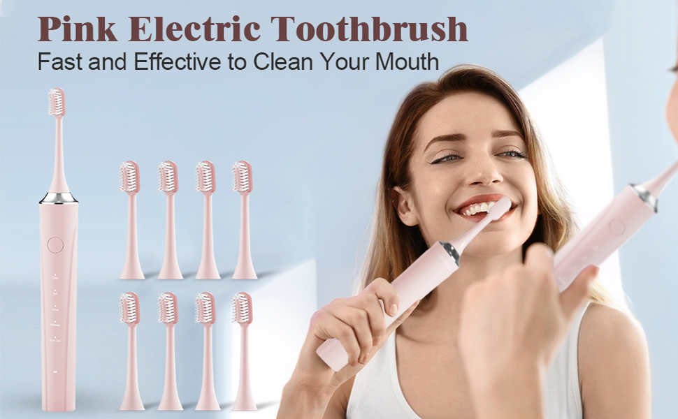 pink electric toothbrush