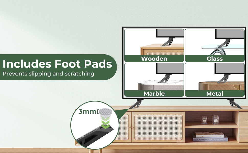 Come with 3mm foot pads can prevents slipping