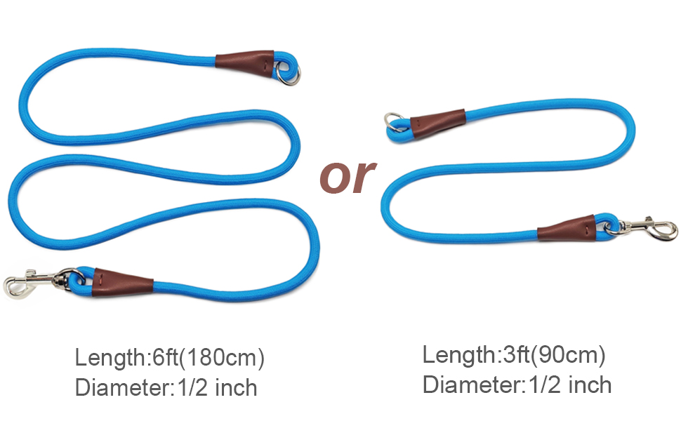 Mycicy No Handle Dog Leash 3FT / 6FT, Tether Training