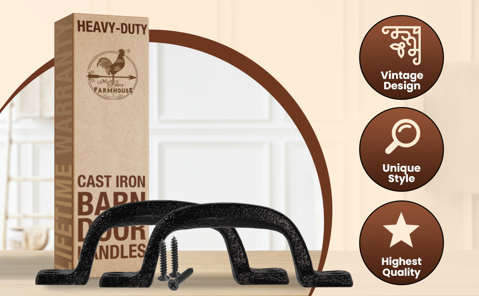 Heavy Duty Cast Iron Barn Door Handles