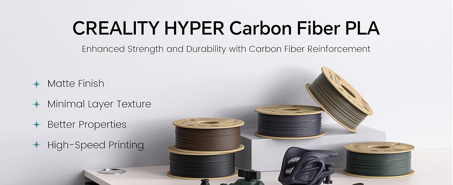 pla cf pla-cf carbon fiber filament lightweight creality 3d printer filament 1.75mm